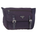 PRADA Shoulder Bag Nylon Purple Silver Auth 167957-1