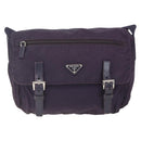 PRADA Shoulder Bag Nylon Purple Silver Auth 167957-13