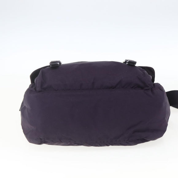PRADA Shoulder Bag Nylon Purple Silver Auth 167957
