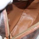 CELINE Macadam Canvas Shoulder Bag PVC Leather Brown Gold Auth 167961-11