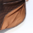 CELINE Macadam Canvas Shoulder Bag PVC Leather Brown Gold Auth 167961-21
