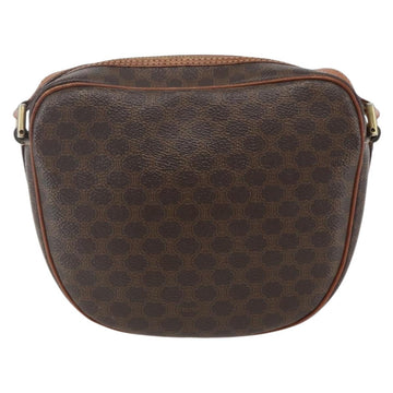 CELINE Macadam Canvas Shoulder Bag PVC Leather Brown Gold Auth 167961 - 0