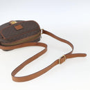 CELINE Macadam Canvas Shoulder Bag PVC Leather Brown Gold Auth 167961-7