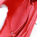 CHANEL Matelasse 20 Chain Shoulder Bag Cotton Red Silver CC Auth 167964SAV-23