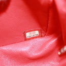 CHANEL Matelasse 20 Chain Shoulder Bag Cotton Red Silver CC Auth 167964SAV-25