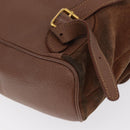 GUCCI Bamboo Backpack Suede Brown Gold 003 2058 0016 Auth 167968-18