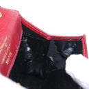 Salvatore Ferragamo Chain Shoulder Pouch Gancini Leather Red Gold Auth 167969-19