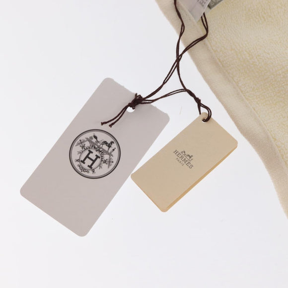 HERMES Eau de Barbe Ecarlatte Gift Set Handkerchief Cotton Beige Auth 167972
