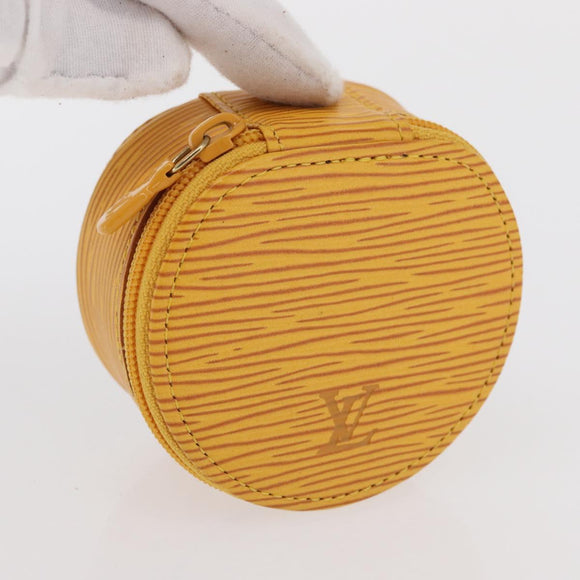 LOUIS VUITTON Epi Ecrin Bijoux8 Jewelry Box Yellow M48229 LV Auth 167974