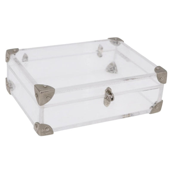 LOUIS VUITTON Monogram Love Message Mini Trunk Plastic Clear M99079 Auth 167975