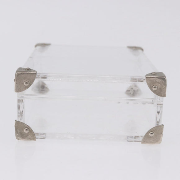 LOUIS VUITTON Monogram Love Message Mini Trunk Plastic Clear M99079 Auth 167975