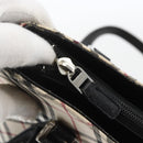 BURBERRY Nova Check Tote Bag Canvas Beige Silver Auth 167990-15