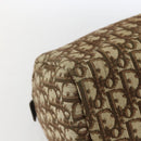 Christian Dior Trotter Canvas Boston Bag Beige Gold Auth 167991-11
