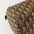Christian Dior Trotter Canvas Boston Bag Beige Gold Auth 167991-13