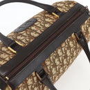 Christian Dior Trotter Canvas Boston Bag Beige Gold Auth 167991-6