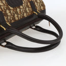 Christian Dior Trotter Canvas Boston Bag Beige Gold Auth 167991-7