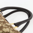 Christian Dior Trotter Canvas Boston Bag Beige Gold Auth 167991-8