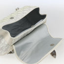 Christian Dior Trotter Canvas Romantic Chain Bag PVC White Silver Auth 167994-15