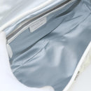 Christian Dior Trotter Canvas Romantic Chain Bag PVC White Silver Auth 167994-18