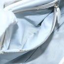 Christian Dior Trotter Canvas Romantic Chain Bag PVC White Silver Auth 167994-21