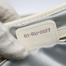 Christian Dior Trotter Canvas Romantic Chain Bag PVC White Silver Auth 167994-22