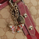 GUCCI GG Canvas Sherry Line Tote Bag Beige Gold 137396 Auth 167995V-17