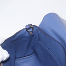 Salvatore Ferragamo Gancini Shoulder Bag Leather Navy Gold Auth 167996-20