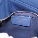 Salvatore Ferragamo Gancini Shoulder Bag Leather Navy Gold Auth 167996-12