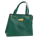 Christian Dior Hand Bag Leather Green Gold Auth 167999V-1