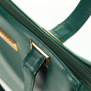 Christian Dior Hand Bag Leather Green Gold Auth 167999V-9