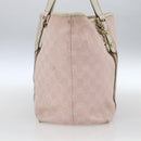GUCCI GG Canvas Sherry Line Tote Bag Roze Goud kaki 139260 Auth 168002-4