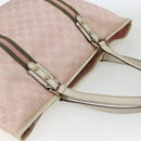 GUCCI GG Canvas Sherry Line Tote Bag Roze Goud kaki 139260 Auth 168002-6