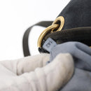 Miu Miu Shoulder Bag Canvas 2way Navy Gold Auth 168005-12