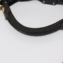 Miu Miu Shoulder Bag Canvas 2way Navy Gold Auth 168005-7