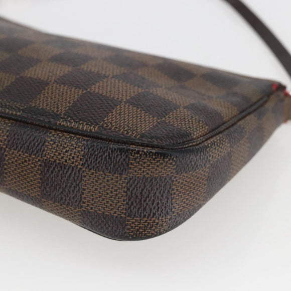 LOUIS VUITTON Damier Ebene Pochette Accessoires Pouch N41206 LV Auth 168013