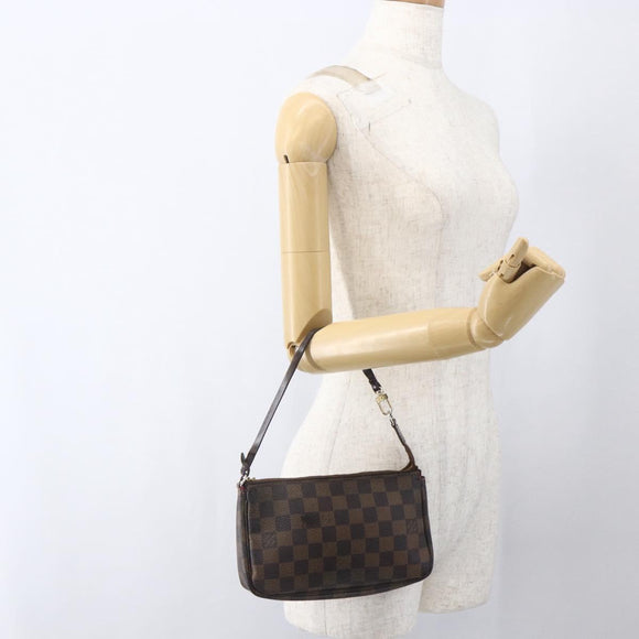 LOUIS VUITTON Damier Ebene Pochette Accessoires Pouch N41206 LV Auth 168013