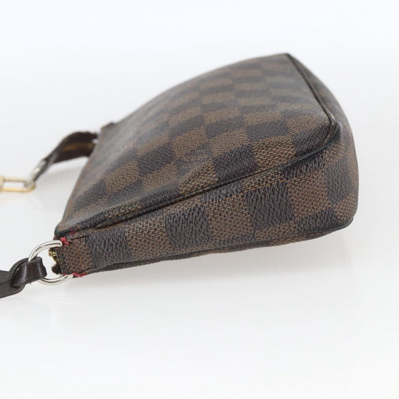 LOUIS VUITTON Damier Ebene Pochette Accessoires Pouch N41206 LV Auth 168013
