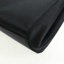 CHANEL Camellia Hand Hand Bag Satin Black CC Auth 168015V-15