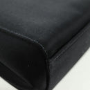 CHANEL Camellia Hand Hand Bag Satin Black CC Auth 168015V-16