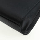 CHANEL Camellia Hand Hand Bag Satin Black CC Auth 168015V-17