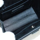 CHANEL Camellia Hand Hand Bag Satin Black CC Auth 168015V-9