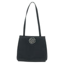 CHANEL Camellia Hand Hand Bag Satin Black CC Auth 168015V-13