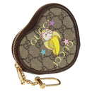 GUCCI GG Supreme Bananya Coin Purse PVC Beige Gold 701062 Auth 168024M-1