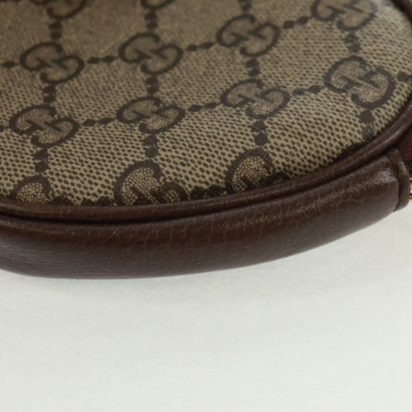 GUCCI GG Supreme Bananya Coin Purse PVC Beige Gold 701062 Auth 168024M