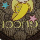 GUCCI GG Supreme Bananya Coin Purse PVC Beige Gold 701062 Auth 168024M-14