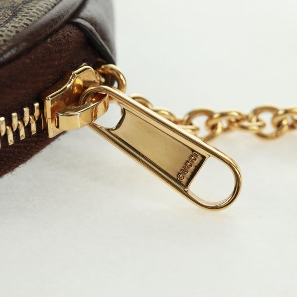 GUCCI GG Supreme Bananya Coin Purse PVC Beige Gold 701062 Auth 168024M