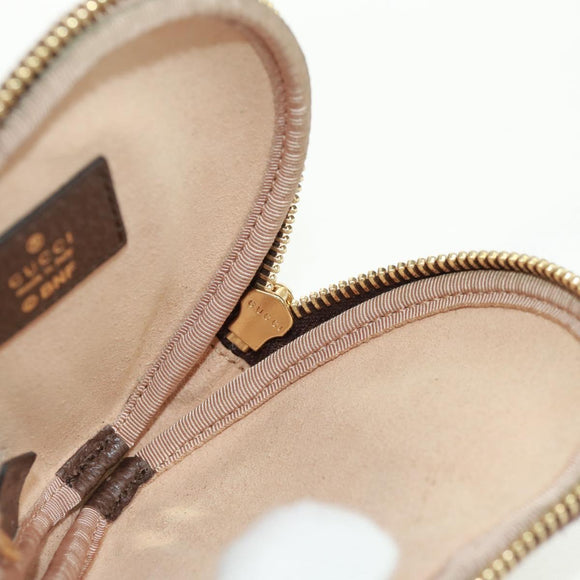 GUCCI GG Supreme Bananya Coin Purse PVC Beige Gold 701062 Auth 168024M