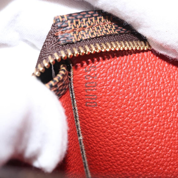 LOUIS VUITTON Damier Ebene Poche Toilette 19 Pouch N47544 LV Auth 168026V