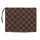 LOUIS VUITTON Damier Ebene Poche Toilette 19 Pouch N47544 LV Auth 168026V-2