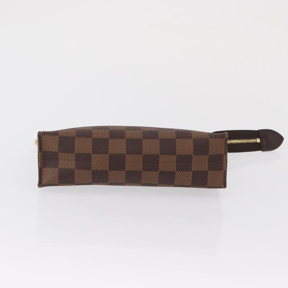 LOUIS VUITTON Damier Ebene Poche Toilette 19 Pouch N47544 LV Auth 168026V
